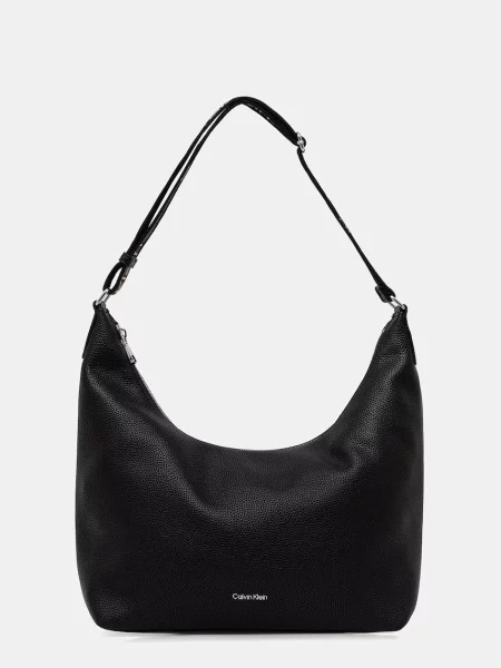 Geantă Calvin Klein Webbing Strap Md Shoulder Bag negru