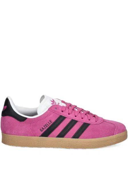 Велурени маратонки Adidas Gazelle на райета бяло