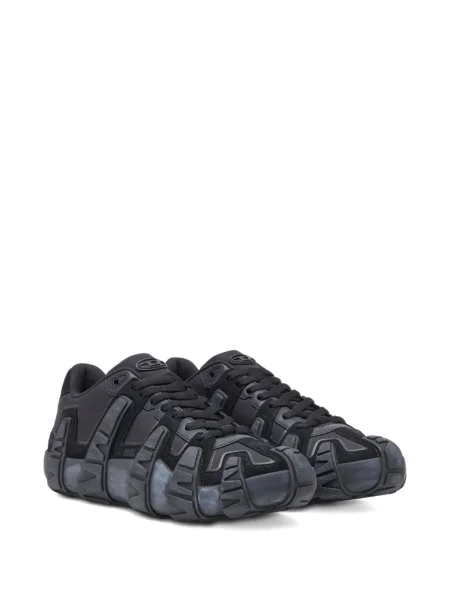 Sneakerși Diesel cu șireturi din dantelă negru