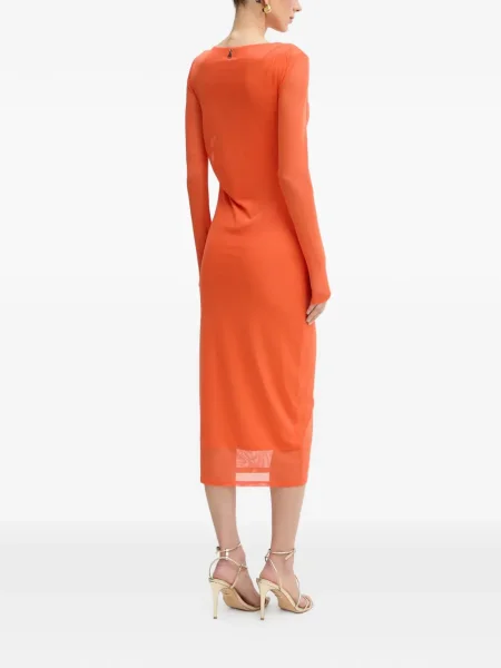 Rochie maxi Patrizia Pepe lungă de costum portocaliu