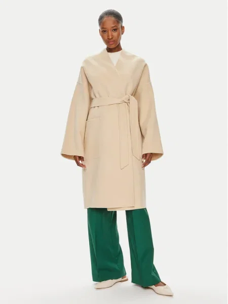 Weekend Max Mara Palton de lână Eris Oversize bej