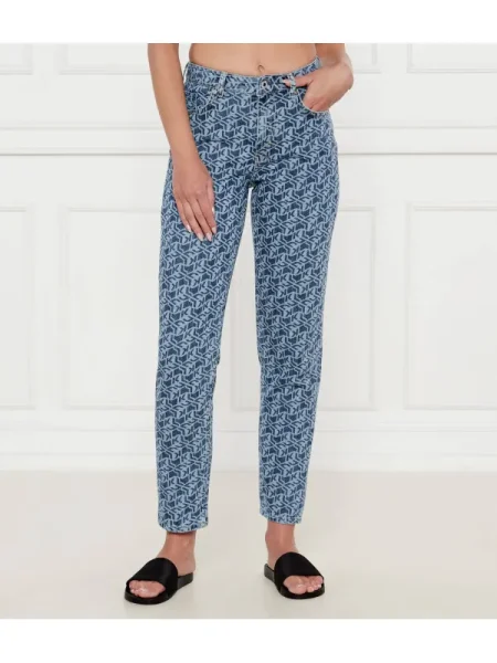 Karl Lagerfeld Jeans Blugi | Mom Fit | mid rise albastru