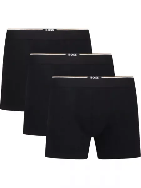 BOSS boxeri BoxerBr 3P Bamboo negru
