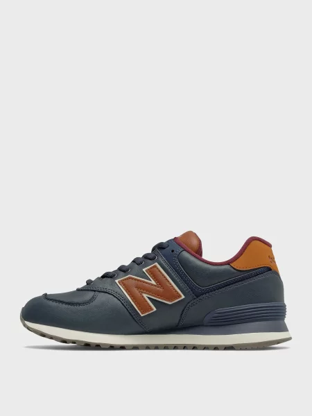 Кожаные кроссовки New Balance 574 синие