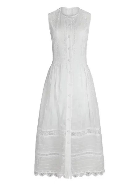 Rochie Waimari din dantelă de costum alb