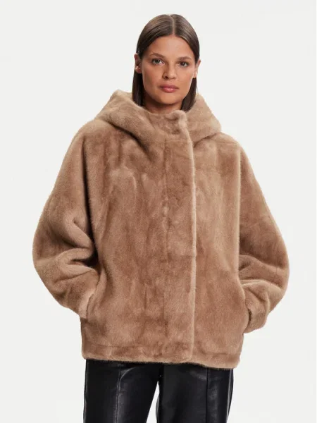 Palton de blană Kontatto maro