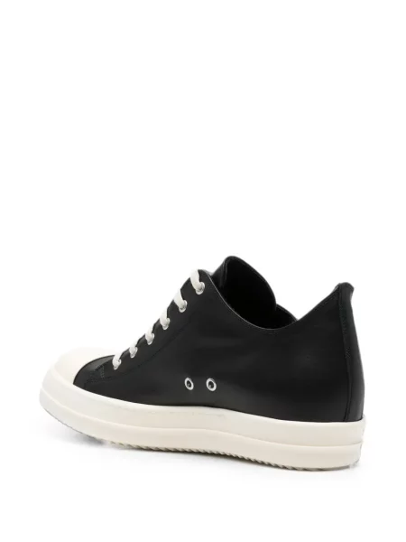 Кожени маратонки Rick Owens с връзки черно