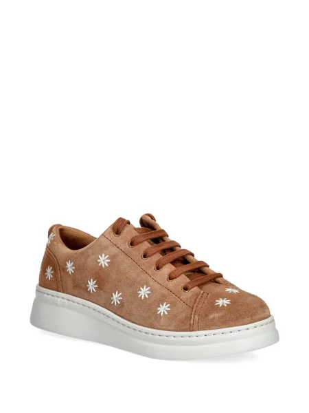 Φλοράλ sneakers Camper με κορδόνια με δαντέλα καφέ