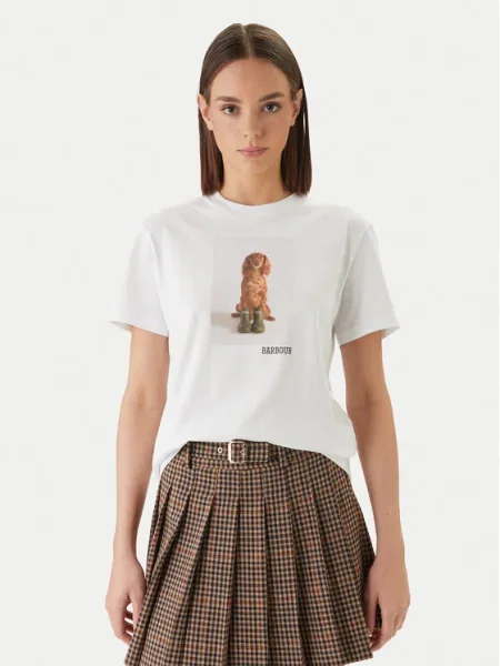 Barbour Tricou Bedale alb