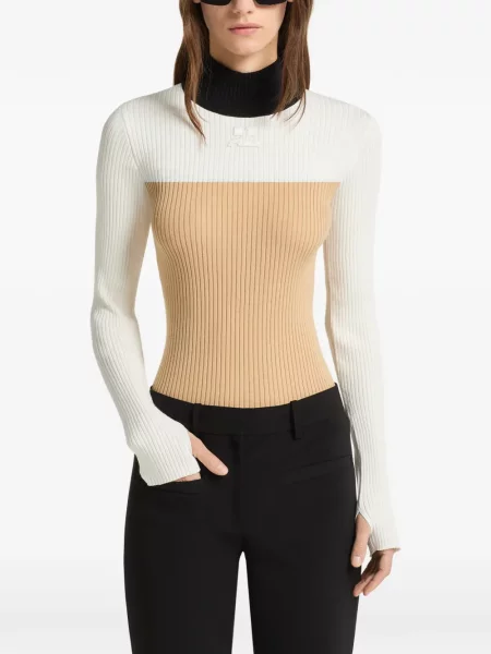Pulover Courreges cu autograf alb