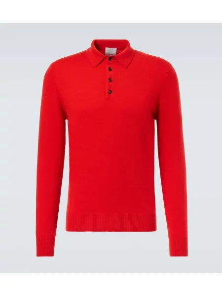 Pulover Allude din cașmir roșu