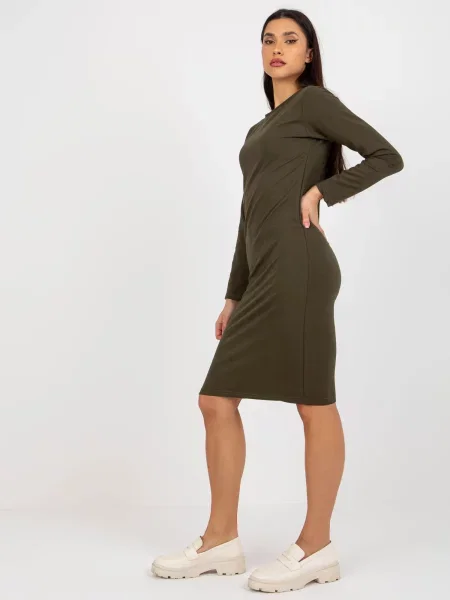 Oblekové casual šaty Fashionhunters khaki