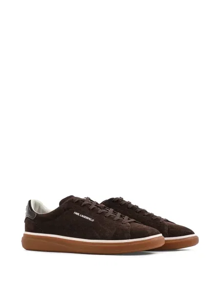 Sneakerși Karl Lagerfeld din piele de căprioară maro