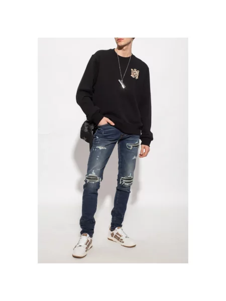 Skinny jeansy skinny Amiri niebieskie