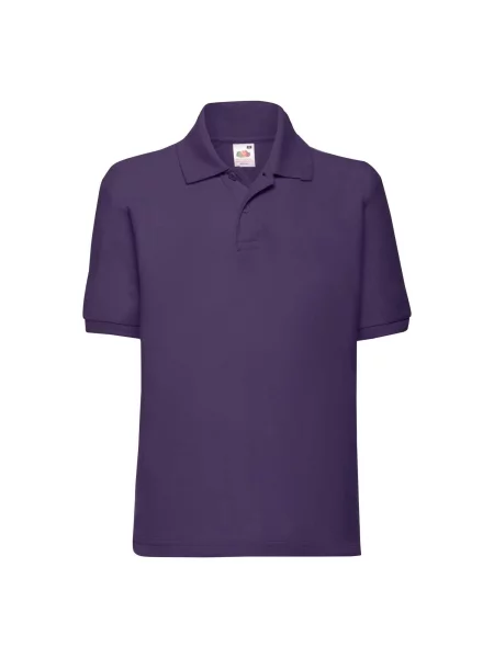 Tricou polo copii Fruit Of The Loom violet