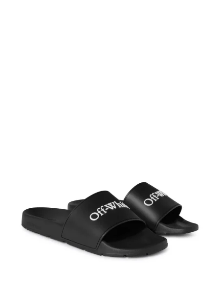 Papuci Off-white cu imagine alb