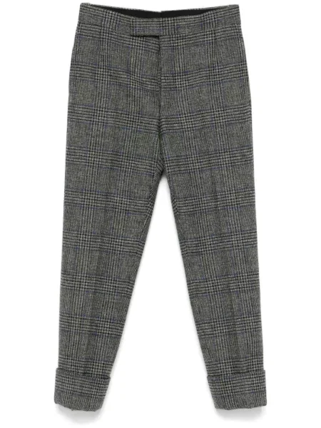 Tvídové kalhoty Thom Browne šedé