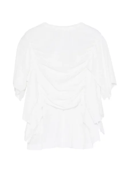 Tricou Comme Des Garçons cu volane alb