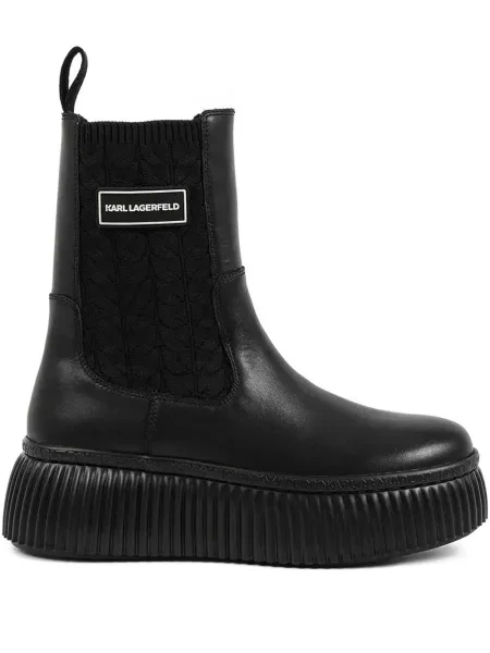 Botine Karl Lagerfeld cu platformă negru