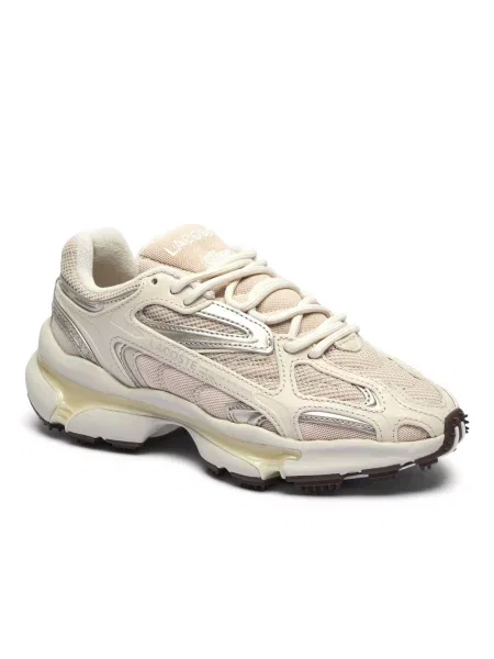 Lacoste Sneakers NEO cu adaos de piele bej