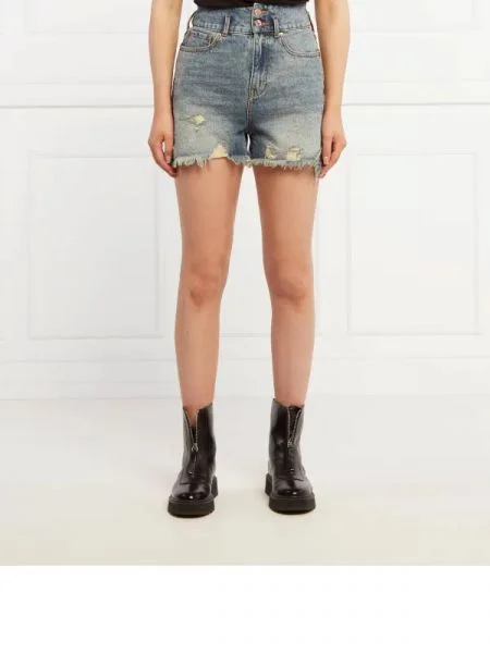 Armani Exchange Pantaloni scurți | high rise albastru