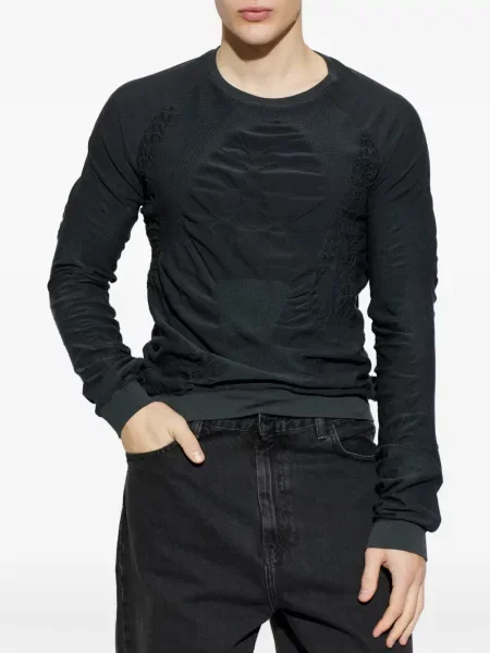 Dlouhý svetr Roa s volány černý