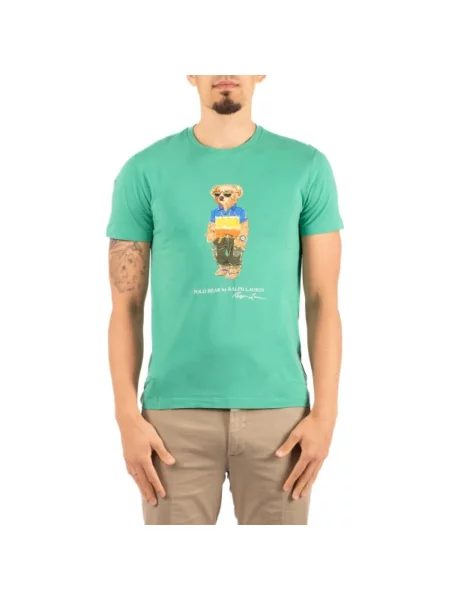 Koszulka Polo Ralph Lauren z logo zielona