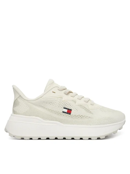 Sneakers Tommy Jeans Tjw Sporty Knit Runner alb