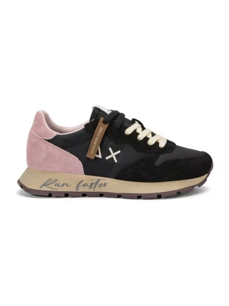 Sneakersy Sun68 casual skórzane czarne