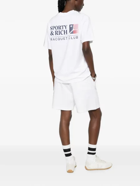 Тениска Sporty & Rich с кръгло деколте бяло