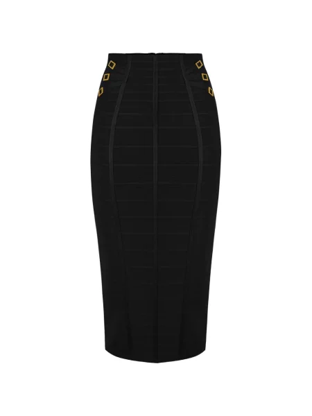 Fustă midi Elisabetta Franchi tricotate negru