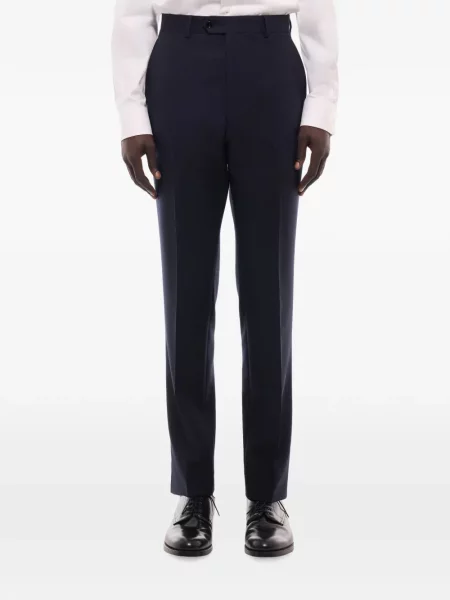 Pantaloni Fursac de lână albastru