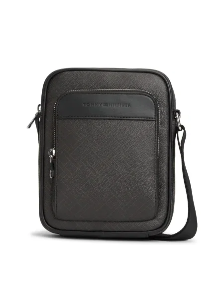 TOMMY HILFIGER Torba za čez ramo siva črna