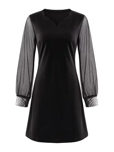 Imily Bela Rochie gri argintiu negru