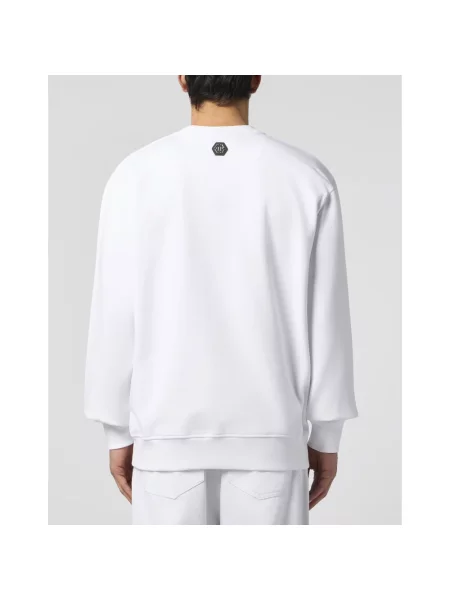 Bluza Philipp Plein do tenisa typu teddy biała