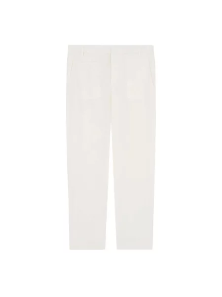 Lniane spodnie Dondup białe