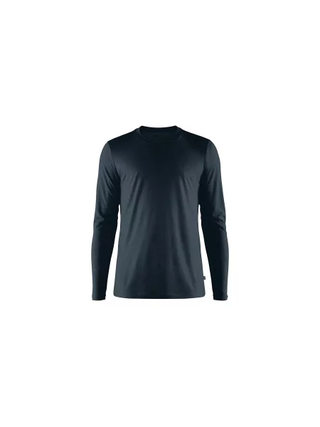 Fjällräven Abisko Wool LS M Dark Navy Mężczyźni Koszulki Fjällräven Size: L niebieski
