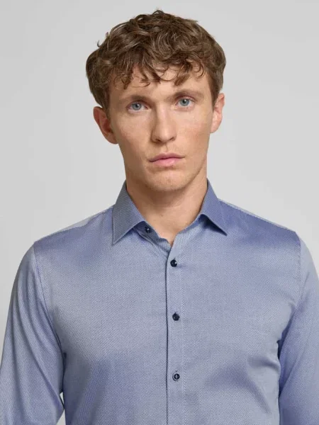 Olymp Koszula No. Six Super Slim blau granatowa
