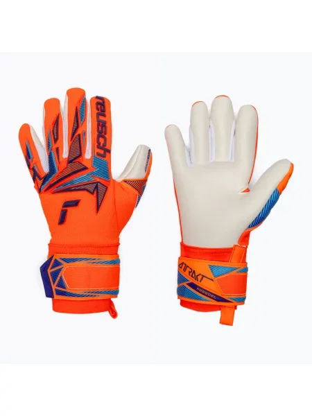 Gyerek kapus kesztyűk Reusch Attrakt Freegel Advance Junior shocking orange/blue. Méret: kék