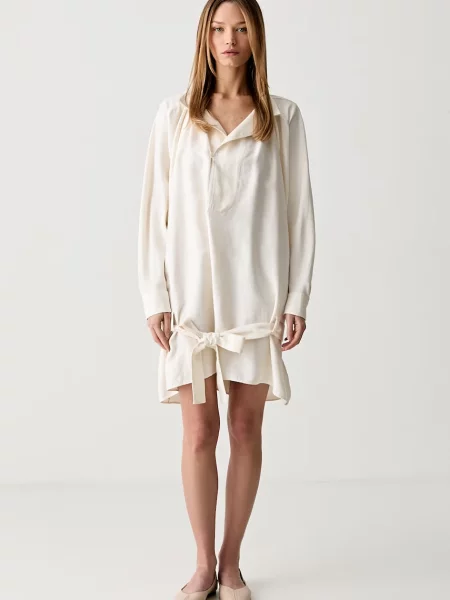 Kenzo rochie de vară cu mătase bej