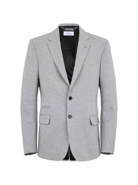 Sacou Philipp Plein din fleece cu autograf alb