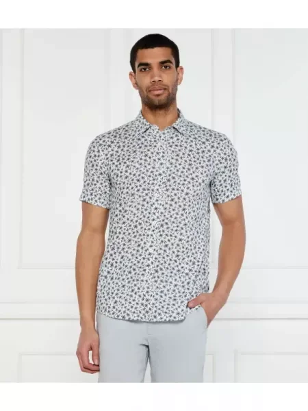 BOSS BLACK De in cămașă | stretch negru