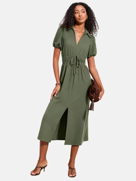 Friends Like These Rochie tricotat oliv