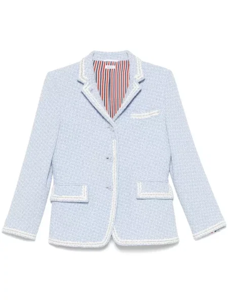 Sacou Thom Browne din tweed albastru