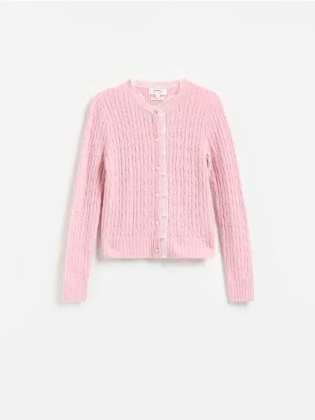 Reserved Cardigan cu amestec de lână roz