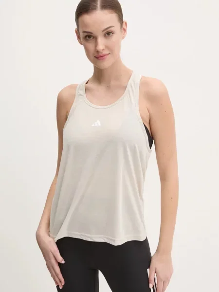 ADIDAS PERFORMANCE Sport top Train Essentials gri deschis alb