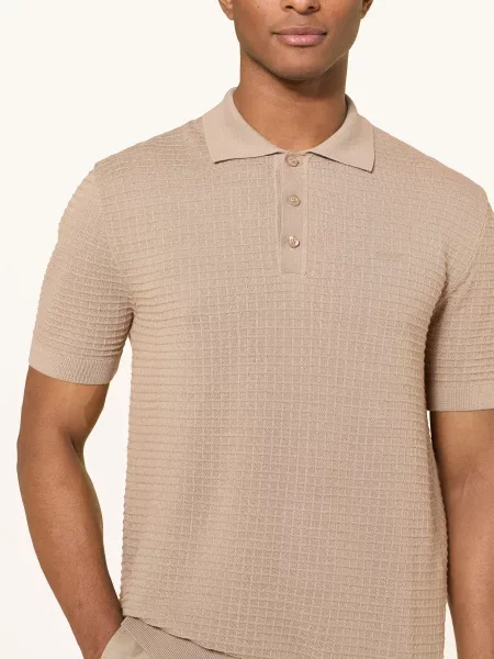 Gant Pletené Polo Tričko černošedá