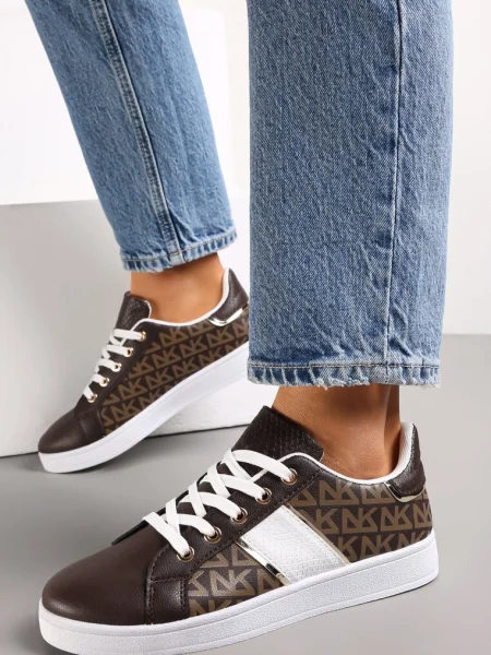 Sneakers Cu Imprimeu Casica maro