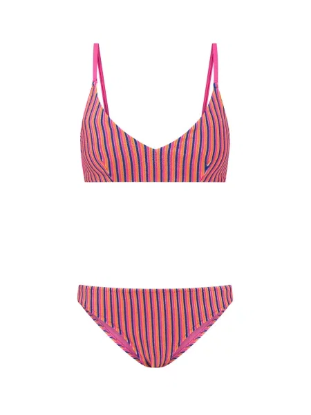 Shiwi Costum de baie două piese Lou albastru / portocaliu / roz alb