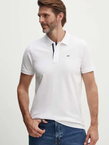 Tommy Jeans polo tričko biela